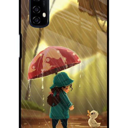 Rainy Day Realme 7/Narzo 20 Pro Glass Case Back Cover by Casekaro