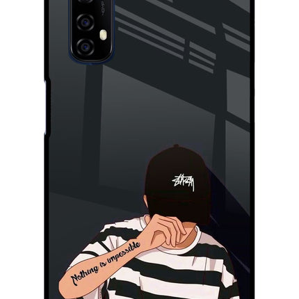 Aesthetic Boy Realme 7/Narzo 20 Pro Glass Case Back Cover by Casekaro