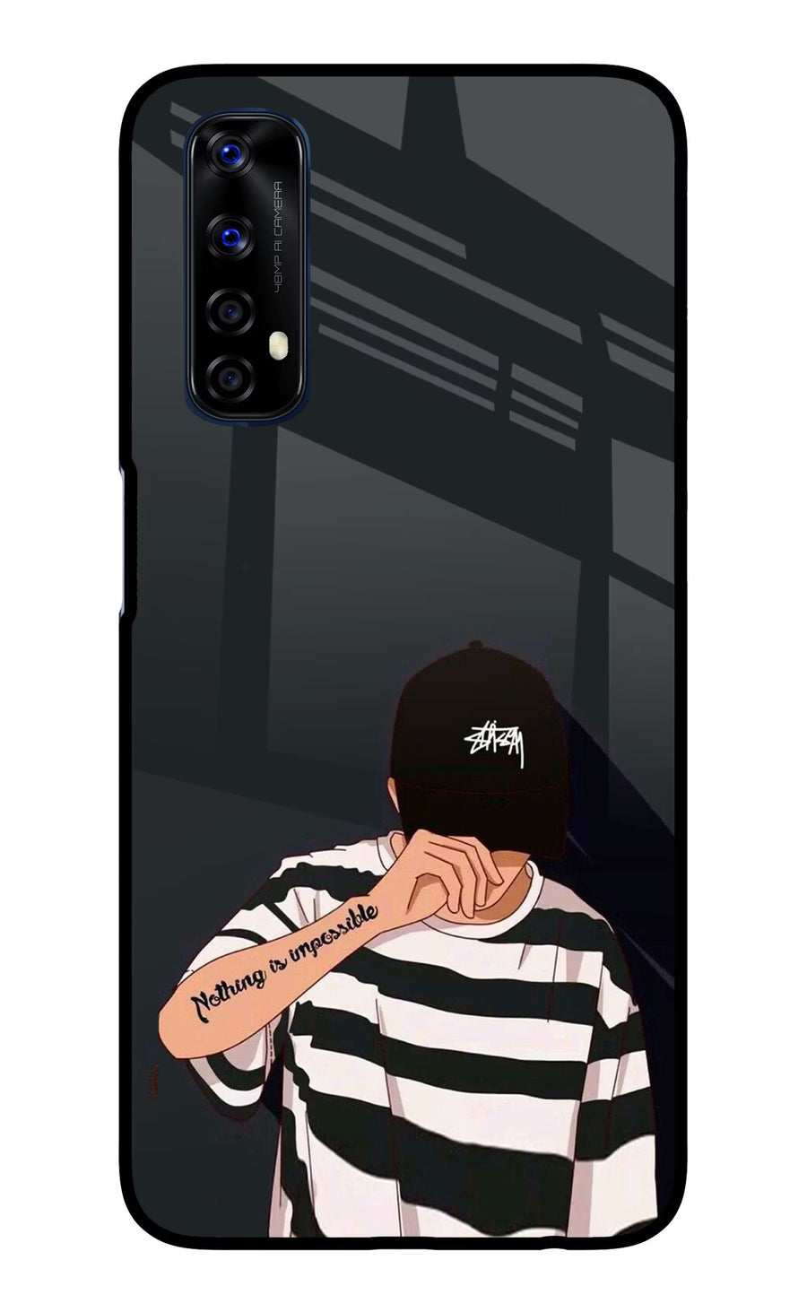 Aesthetic Boy Realme 7/Narzo 20 Pro Back Cover, Glass case