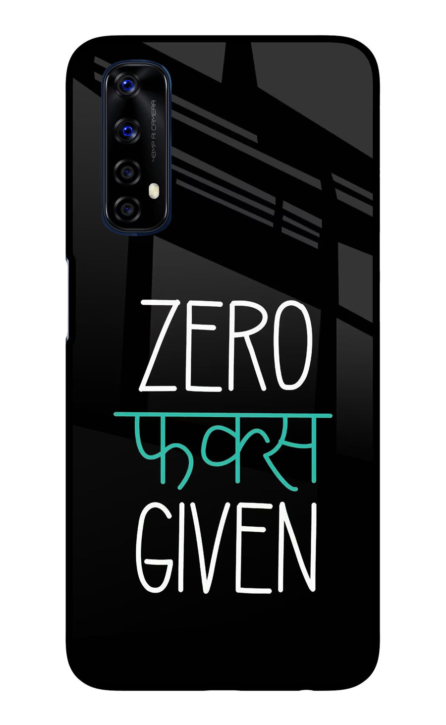 Zero Fucks Given Realme 7/Narzo 20 Pro Back Cover, Glass case