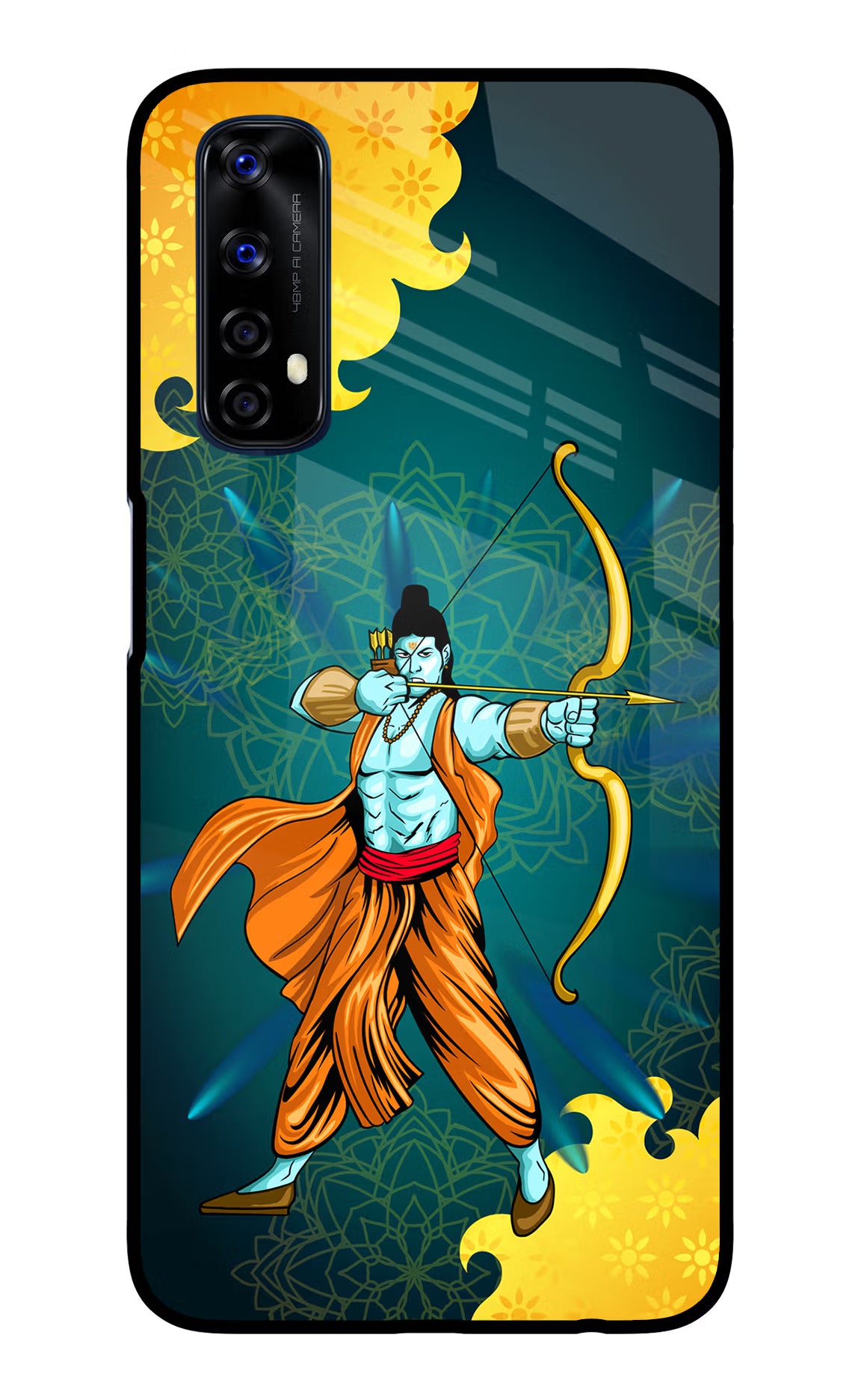 Lord Ram - 6 Realme 7/Narzo 20 Pro Glass Case Back Cover by Casekaro
