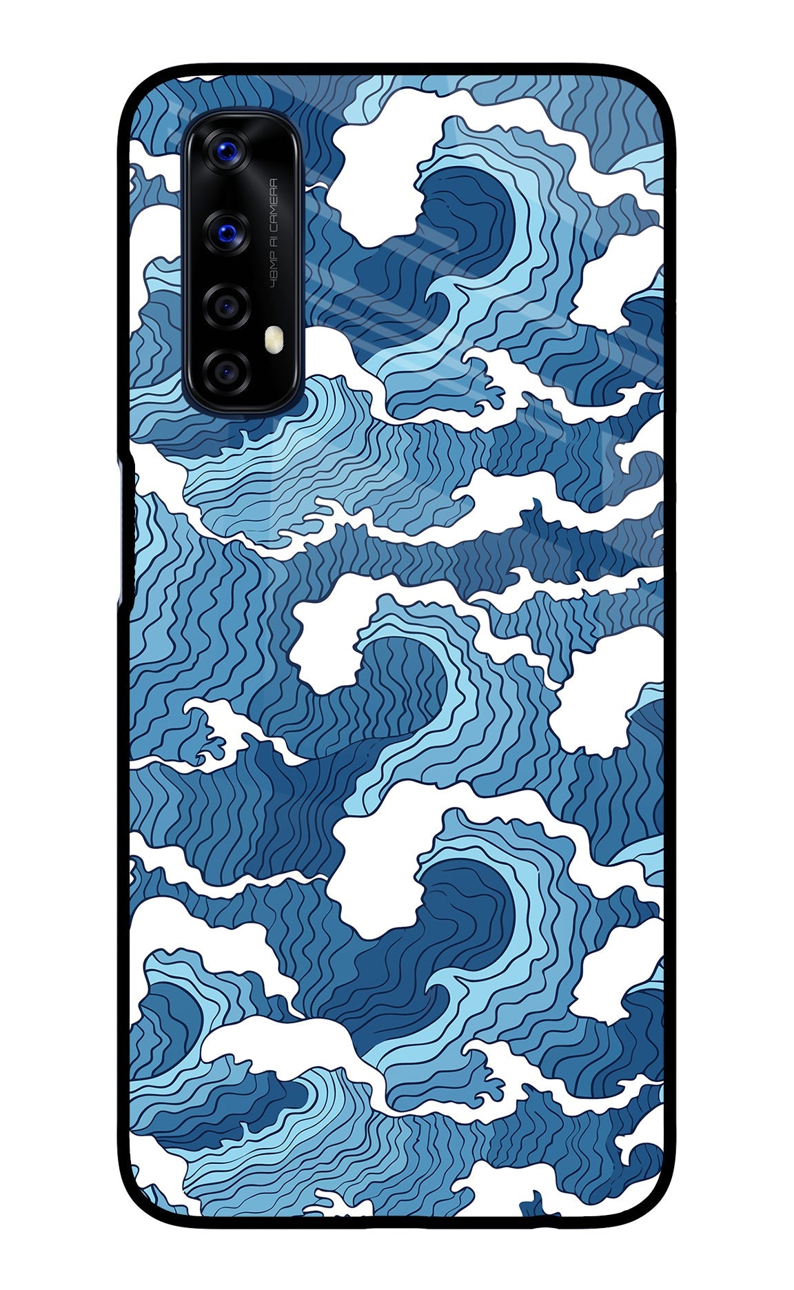 Blue Waves Realme 7/Narzo 20 Pro Back Cover