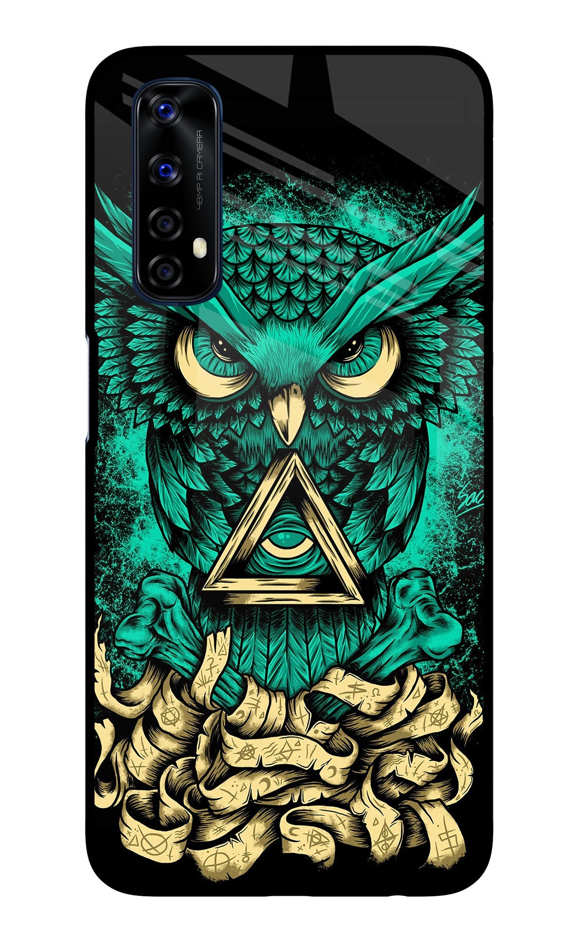 Green Owl Realme 7/Narzo 20 Pro Glass Case