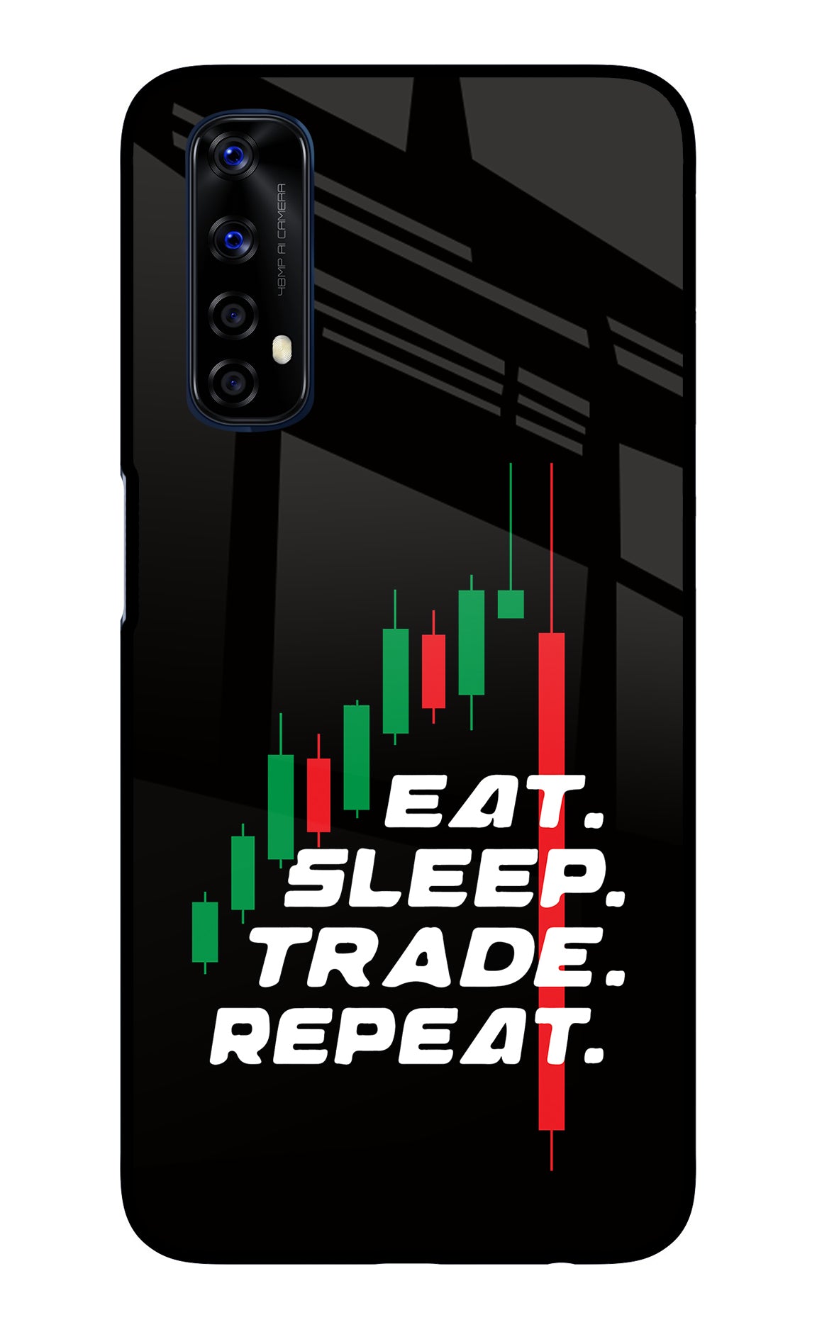 Eat Sleep Trade Repeat Realme 7/Narzo 20 Pro Glass Case