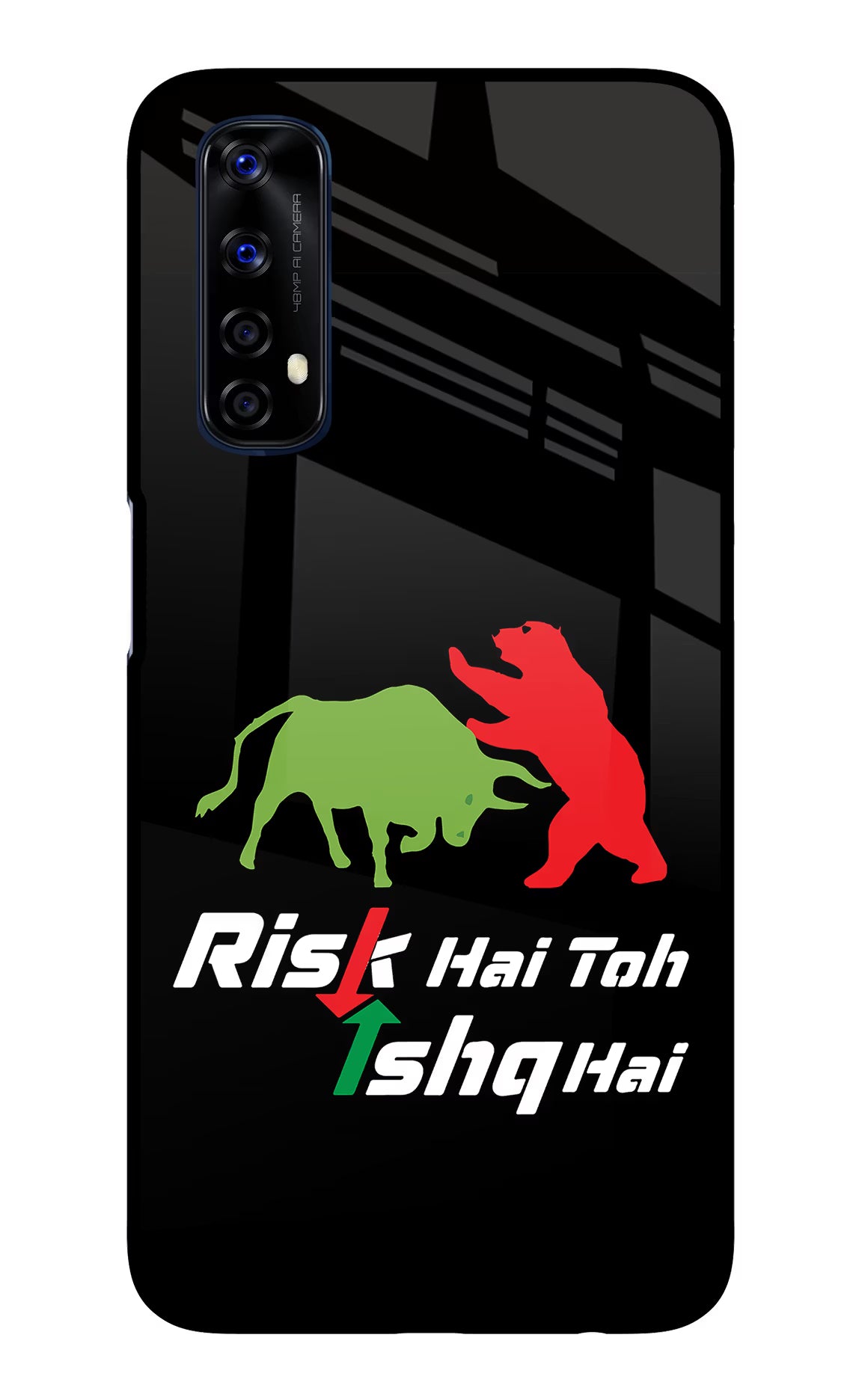 Risk Hai Toh Ishq Hai Realme 7/Narzo 20 Pro Glass Case Back Cover by Casekaro