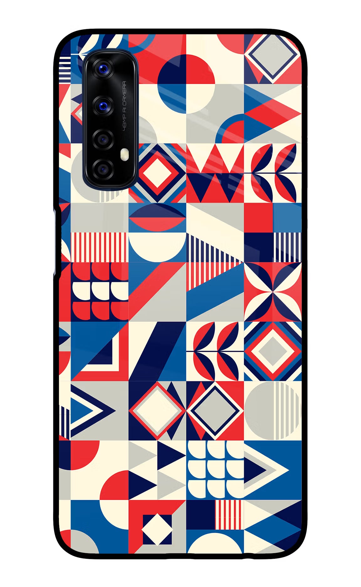 Colorful Pattern Realme 7/Narzo 20 Pro Glass Case Back Cover by Casekaro