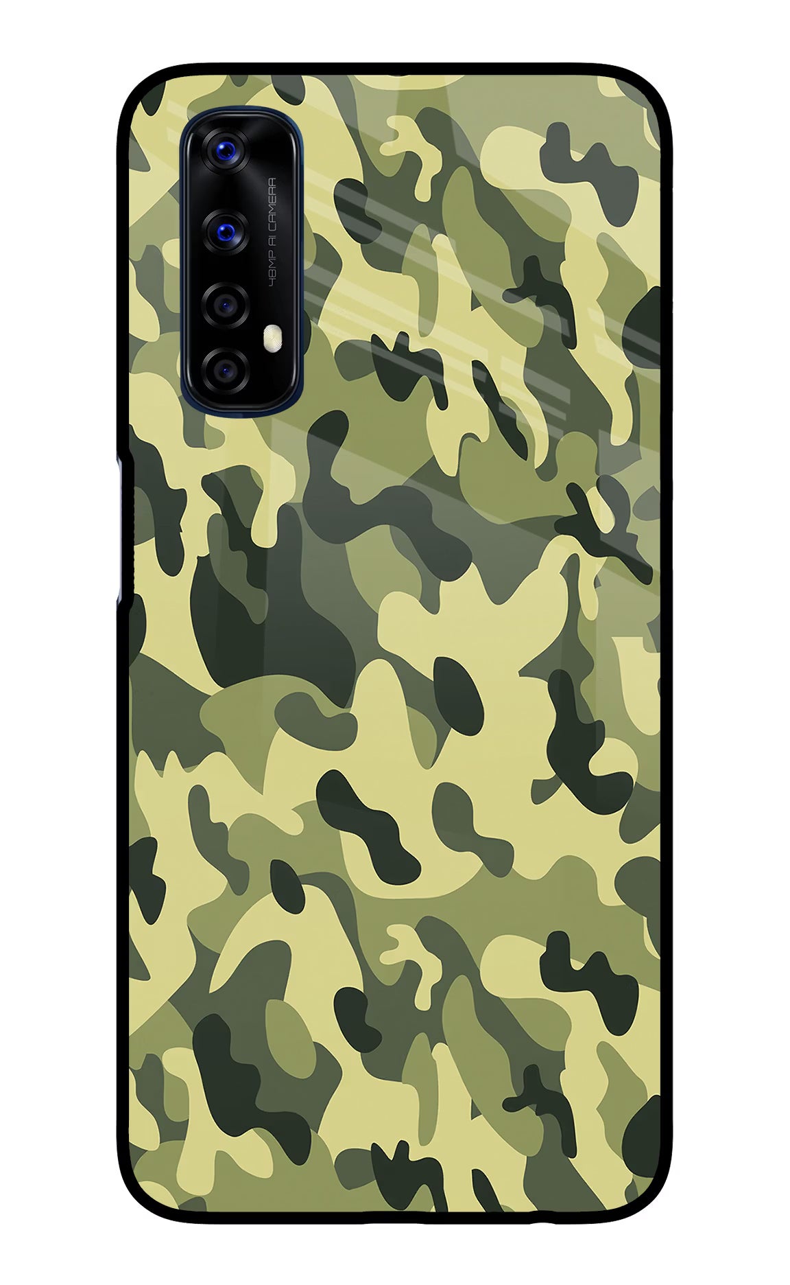 Camouflage Realme 7/Narzo 20 Pro Glass Case Back Cover by Casekaro