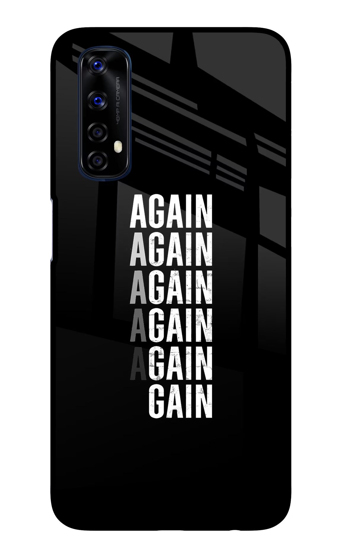 Again Again Gain Realme 7/Narzo 20 Pro Glass Case Back Cover by Casekaro