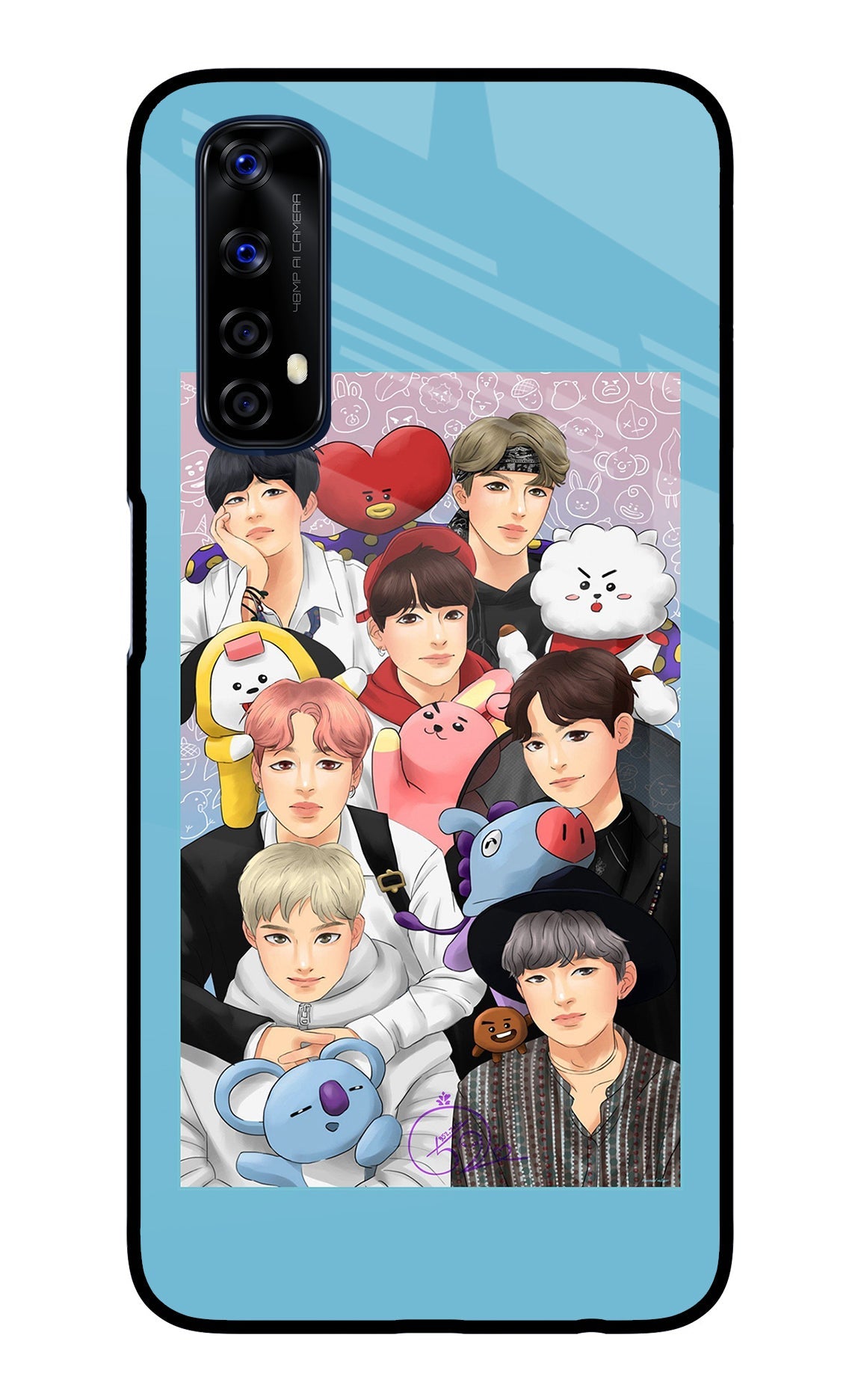 BTS with animals Realme 7/Narzo 20 Pro Back Cover