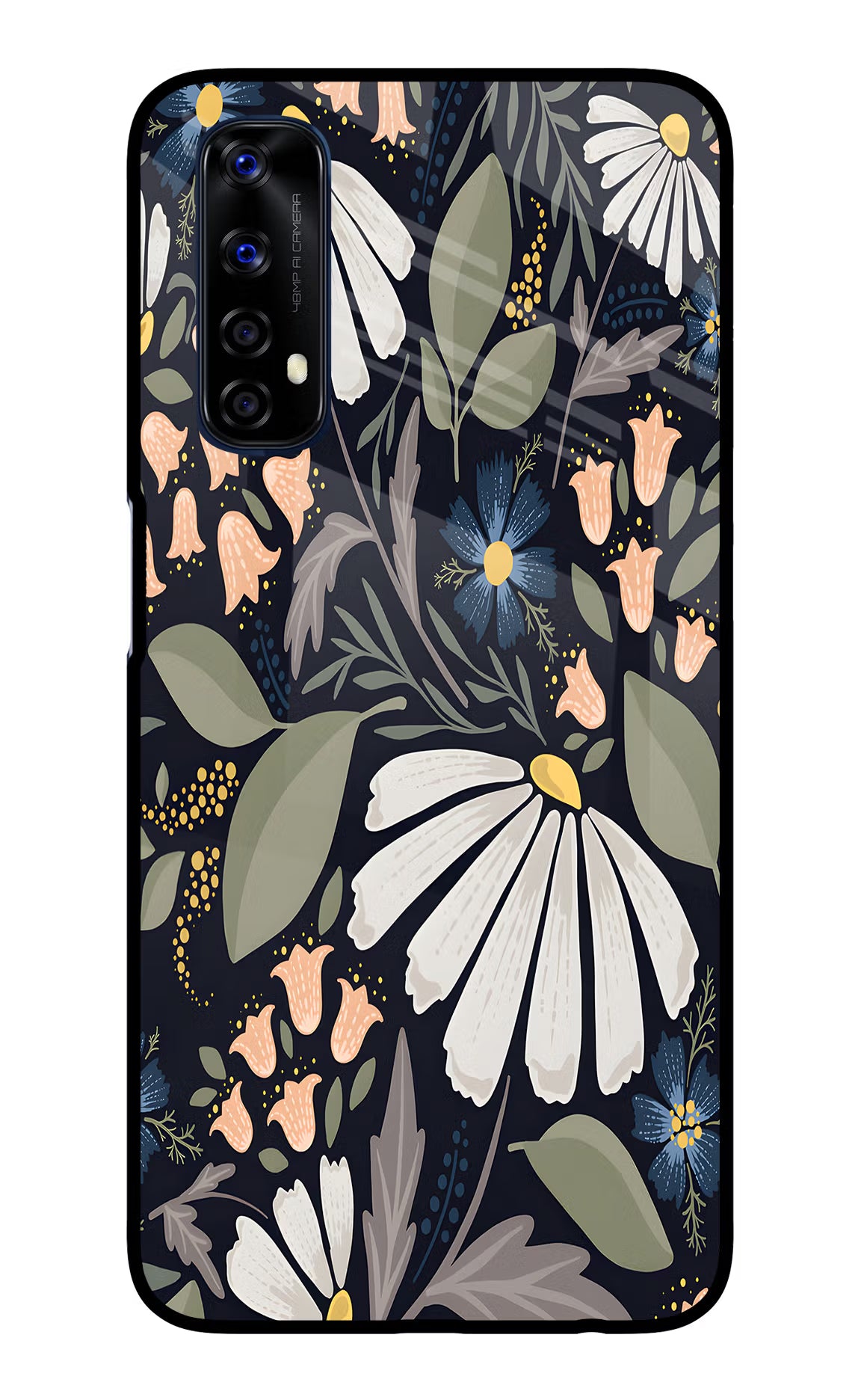 Flowers Art Realme 7/Narzo 20 Pro Glass Case Back Cover by Casekaro