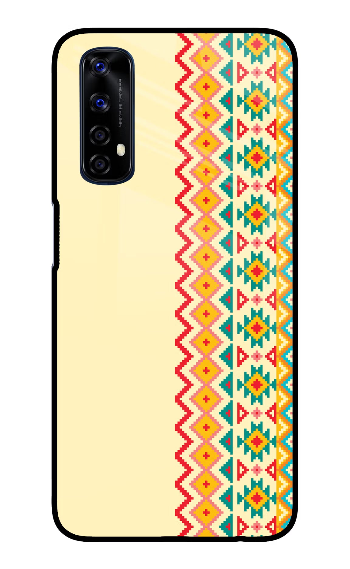 Ethnic Seamless Realme 7/Narzo 20 Pro Glass Case Back Cover by Casekaro