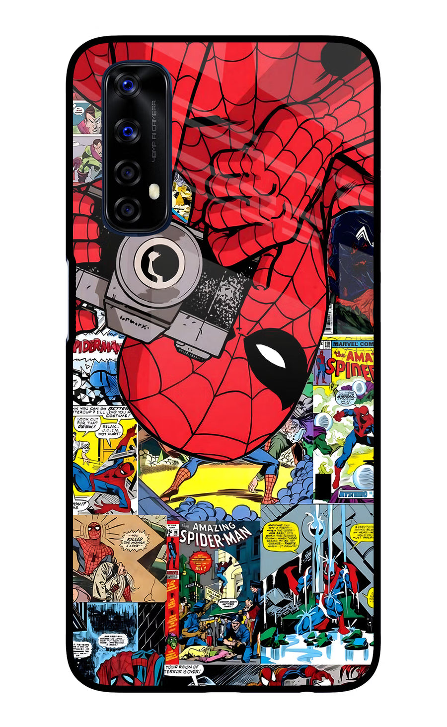 Spider Man Realme 7/Narzo 20 Pro Back Cover, Glass case