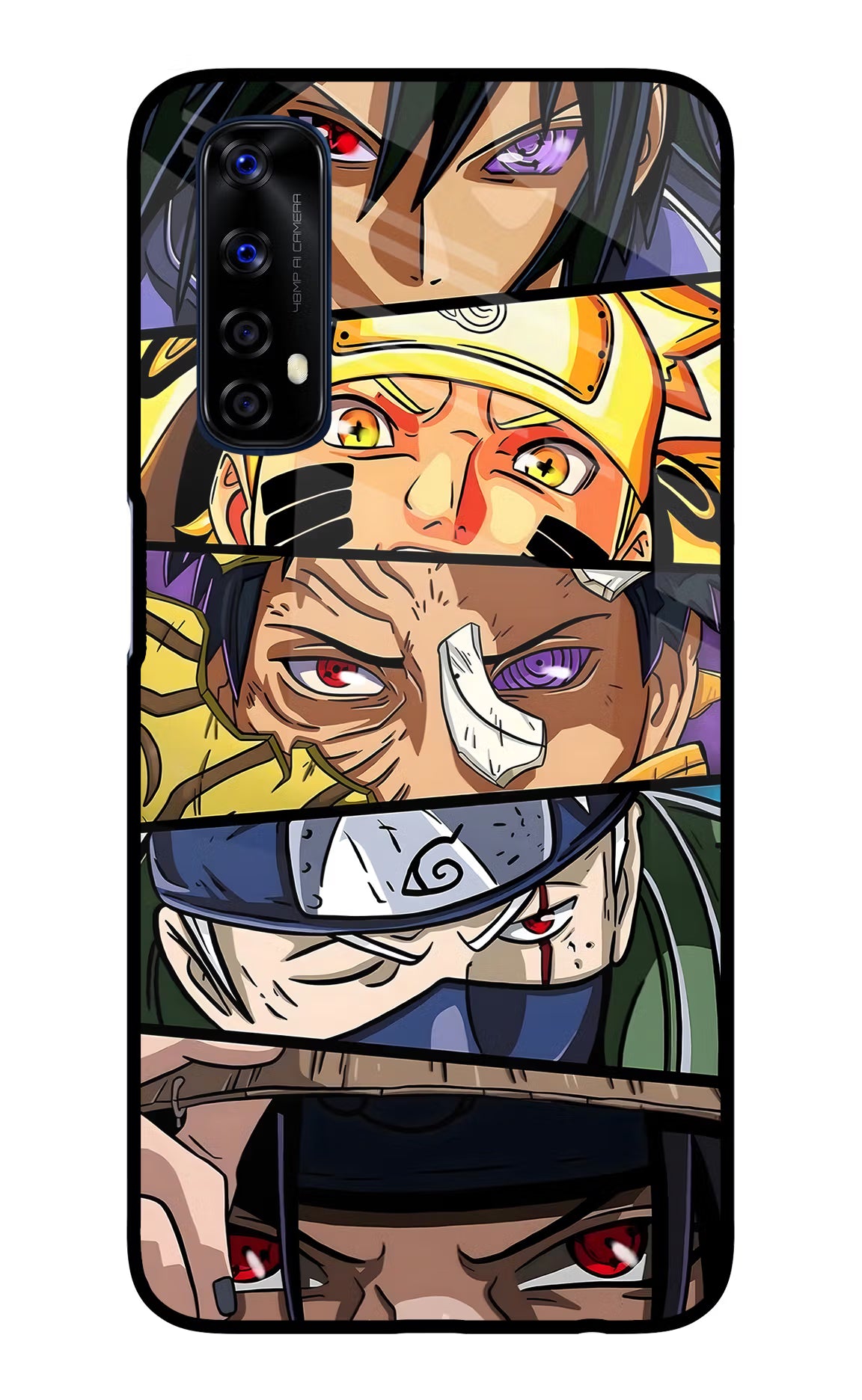 Naruto Character Realme 7/Narzo 20 Pro Glass Case Back Cover by Casekaro
