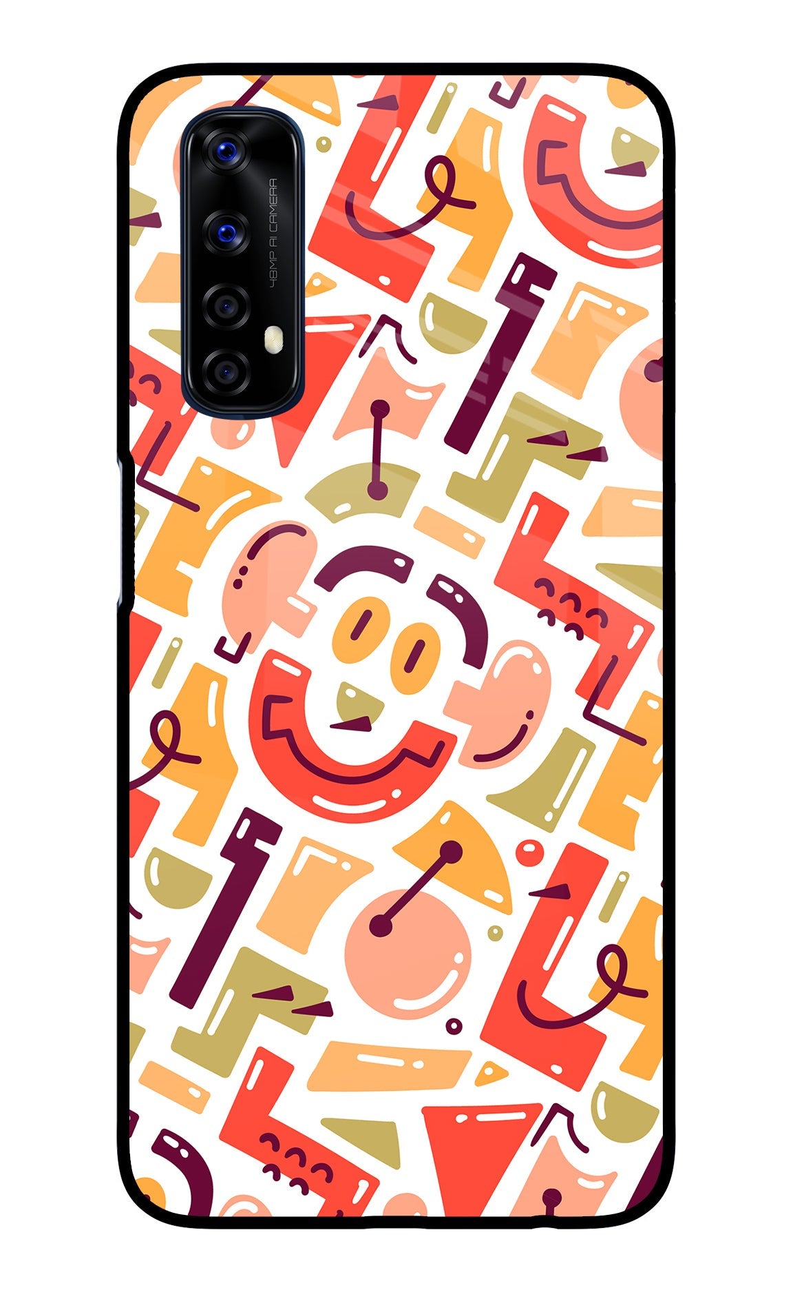 Doodle Pattern Realme 7/Narzo 20 Pro Glass Case