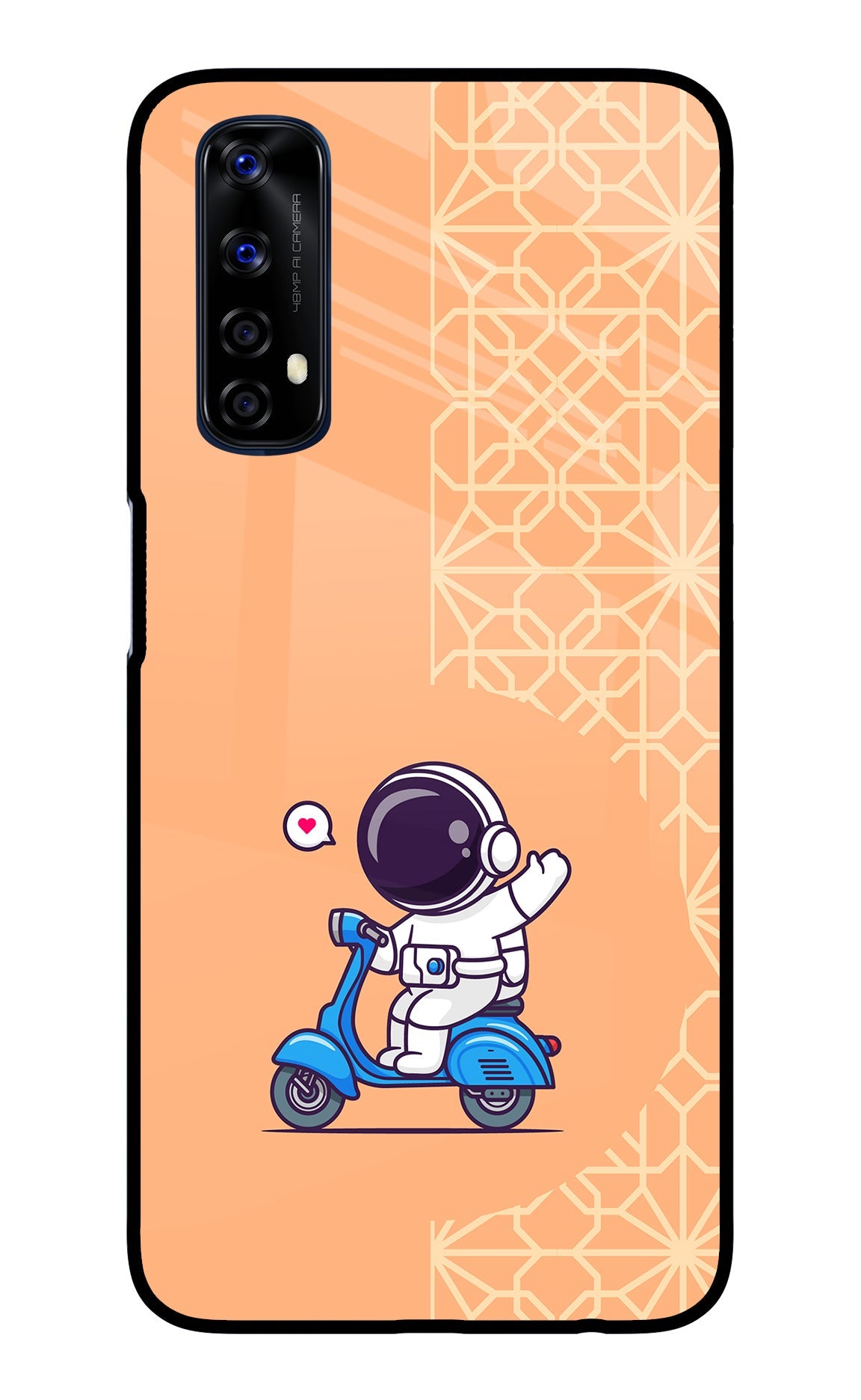 Cute Astronaut Riding Realme 7/Narzo 20 Pro Glass Case