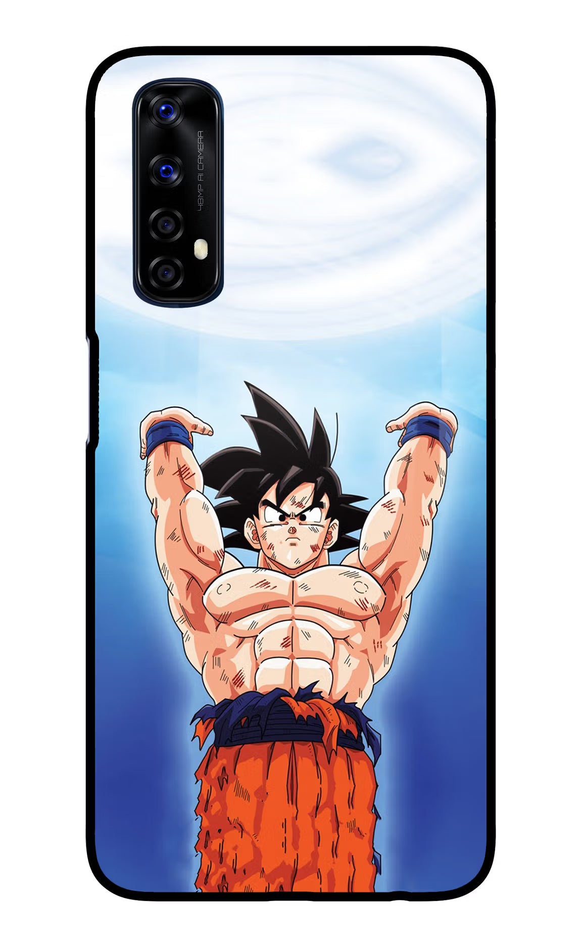 Goku Power Realme 7/Narzo 20 Pro Glass Case Back Cover by Casekaro