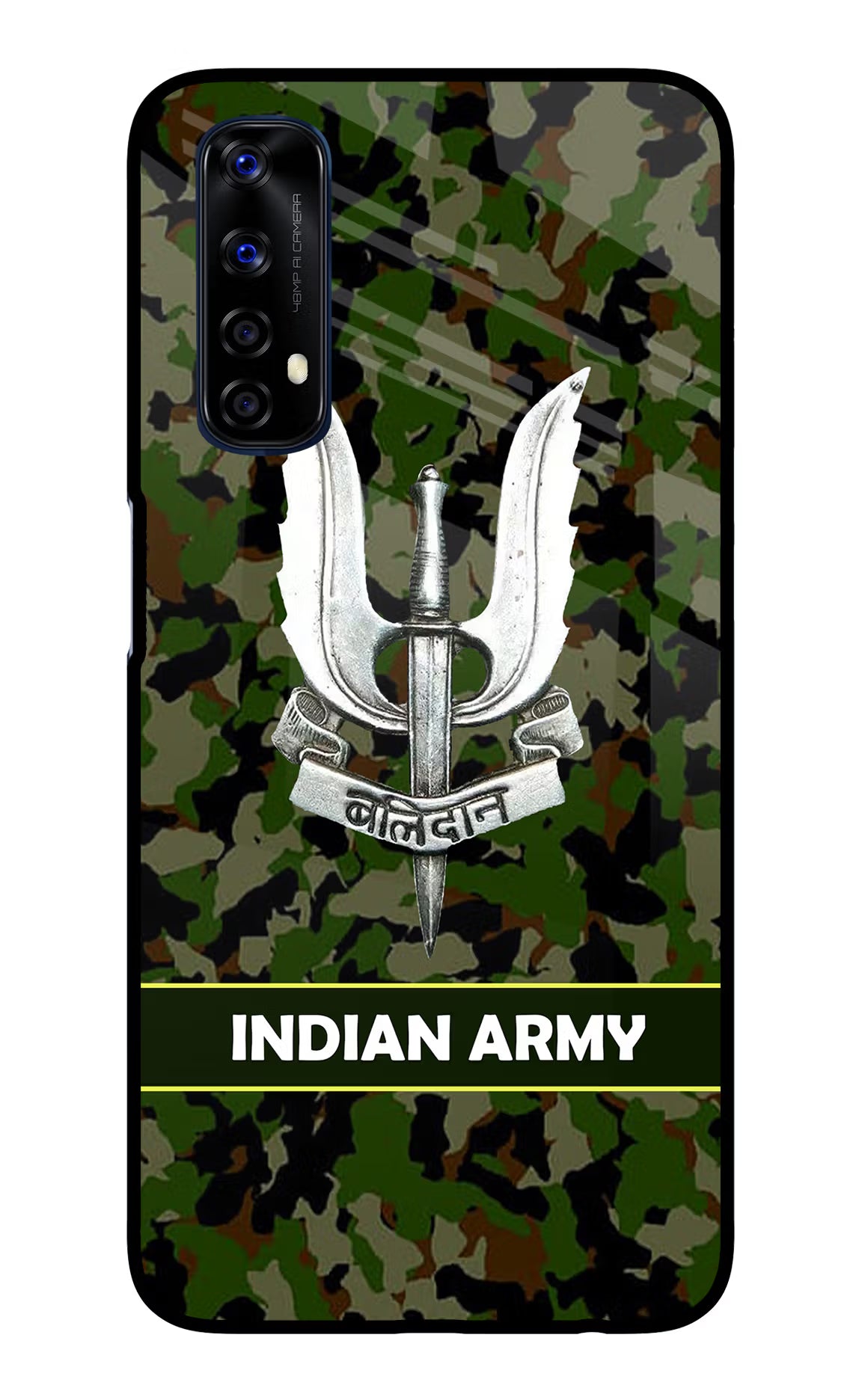 Balidan Indian Logo Realme 7/Narzo 20 Pro Glass Case Back Cover by Casekaro