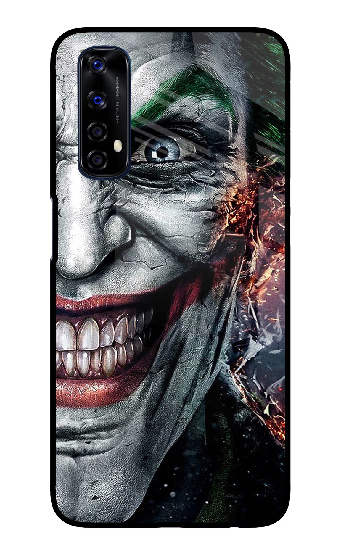 Joker Cam Realme 7/Narzo 20 Pro Glass Case Back Cover by Casekaro