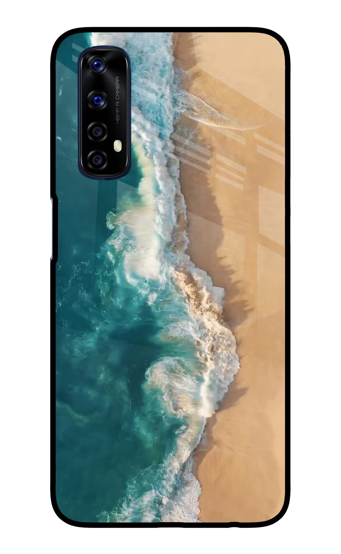 Ocean Beach Realme 7/Narzo 20 Pro Glass Case Back Cover by Casekaro