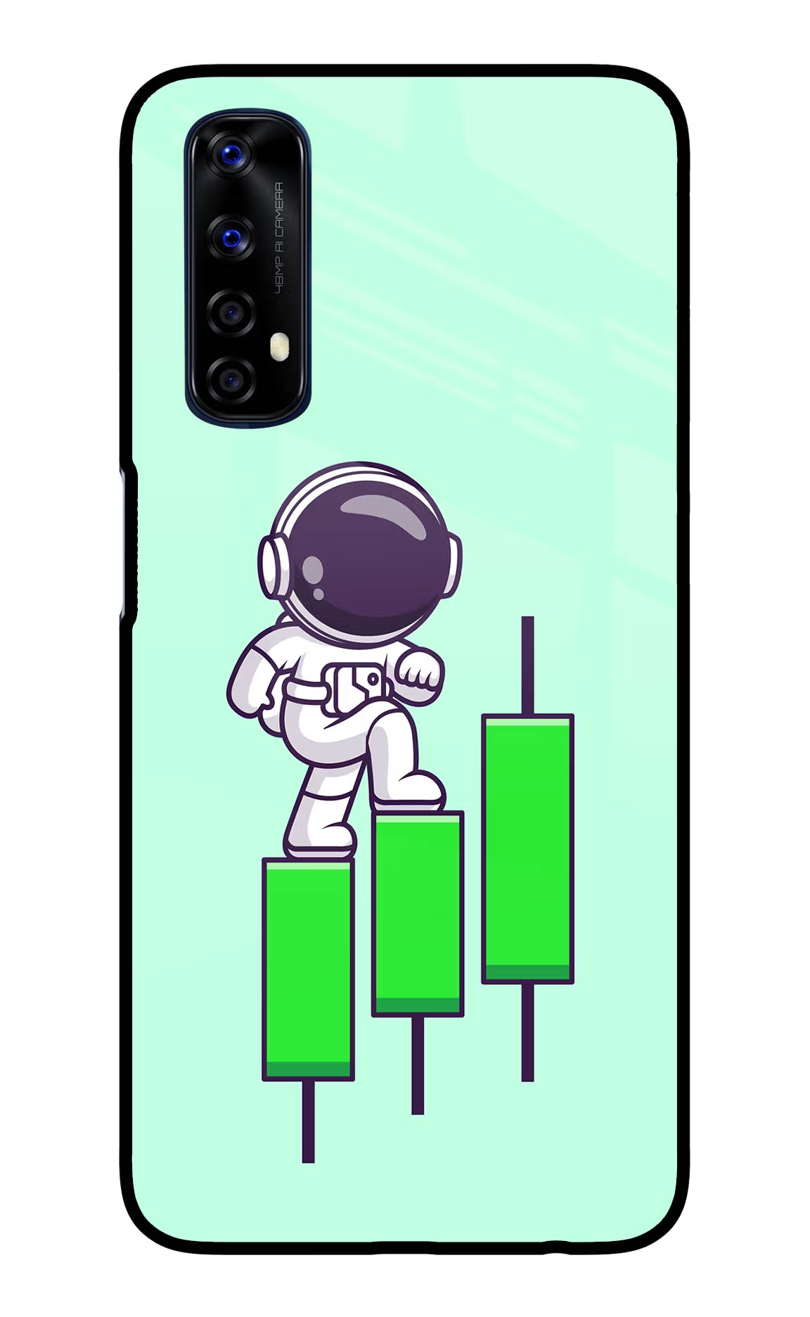 Astronaut Trader Realme 7/Narzo 20 Pro Glass Case