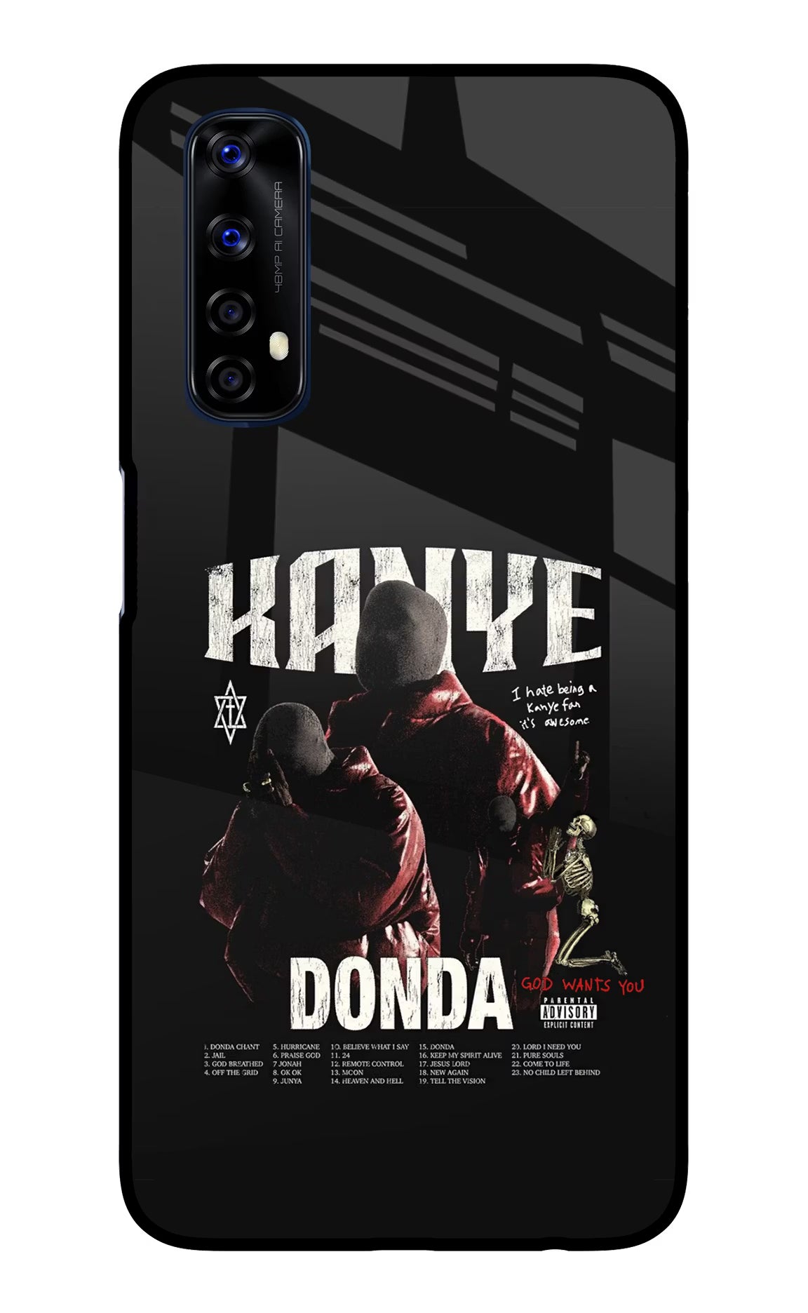 Donda Kanye West Realme 7/Narzo 20 Pro Glass Case Back Cover by Casekaro