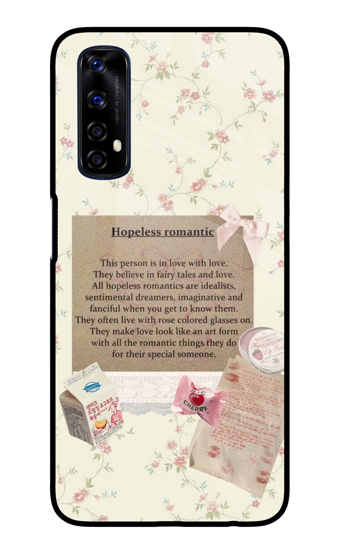 Hopeless Romantic Realme 7/Narzo 20 Pro Glass Case Back Cover by Casekaro