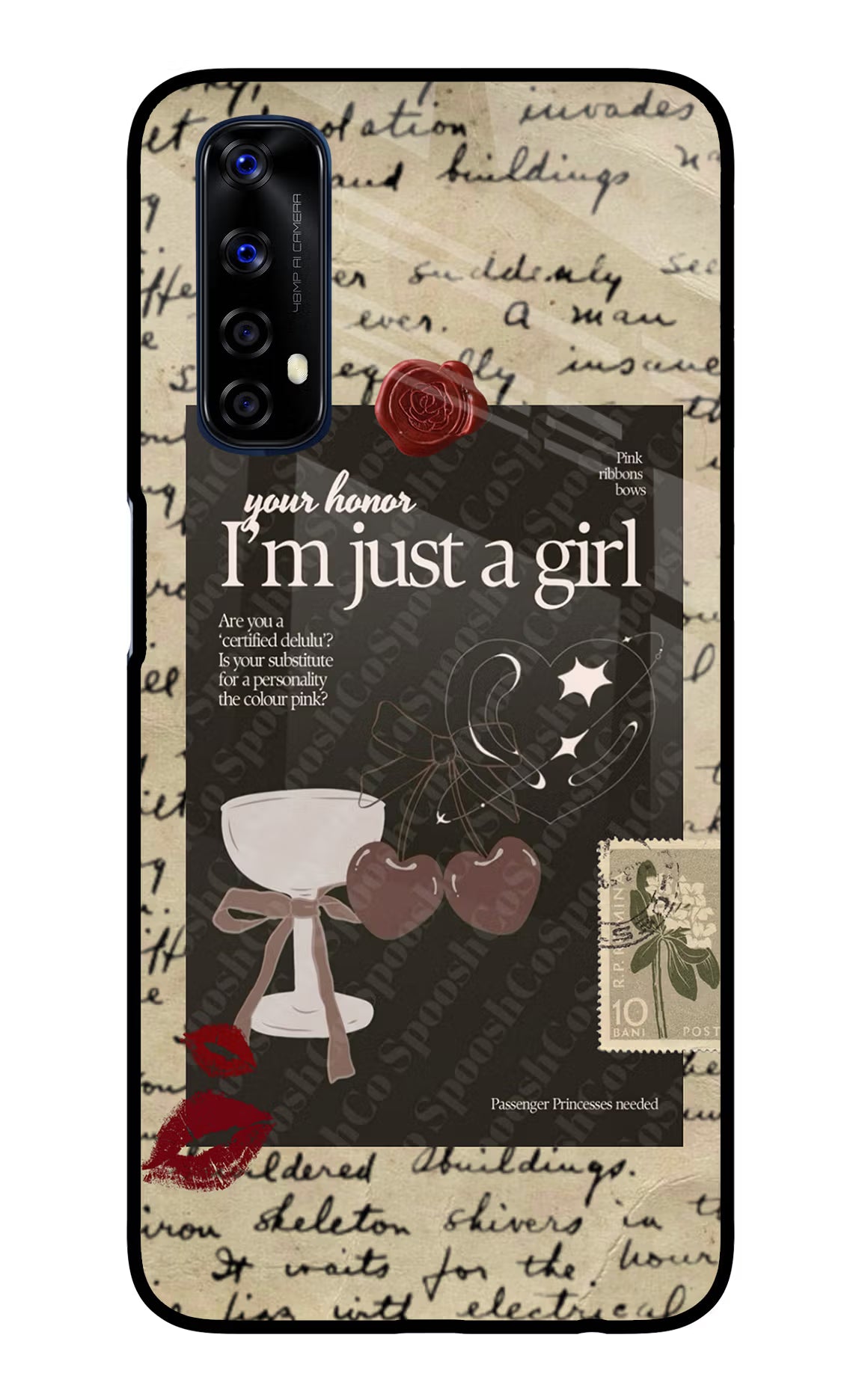 I am just a girl Realme 7/Narzo 20 Pro Glass Case Back Cover by Casekaro