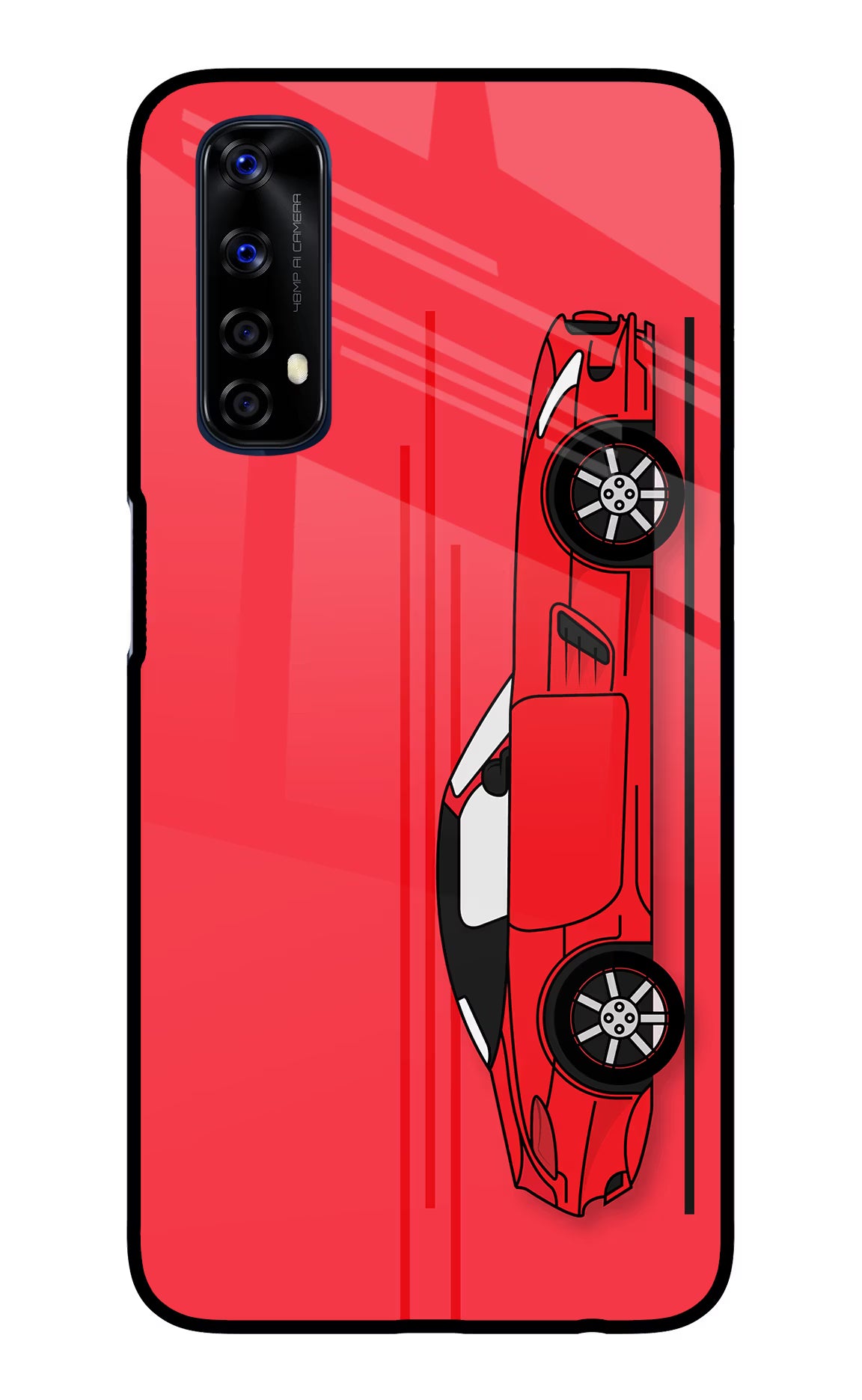 Red Velocity Realme 7/Narzo 20 Pro Glass Case