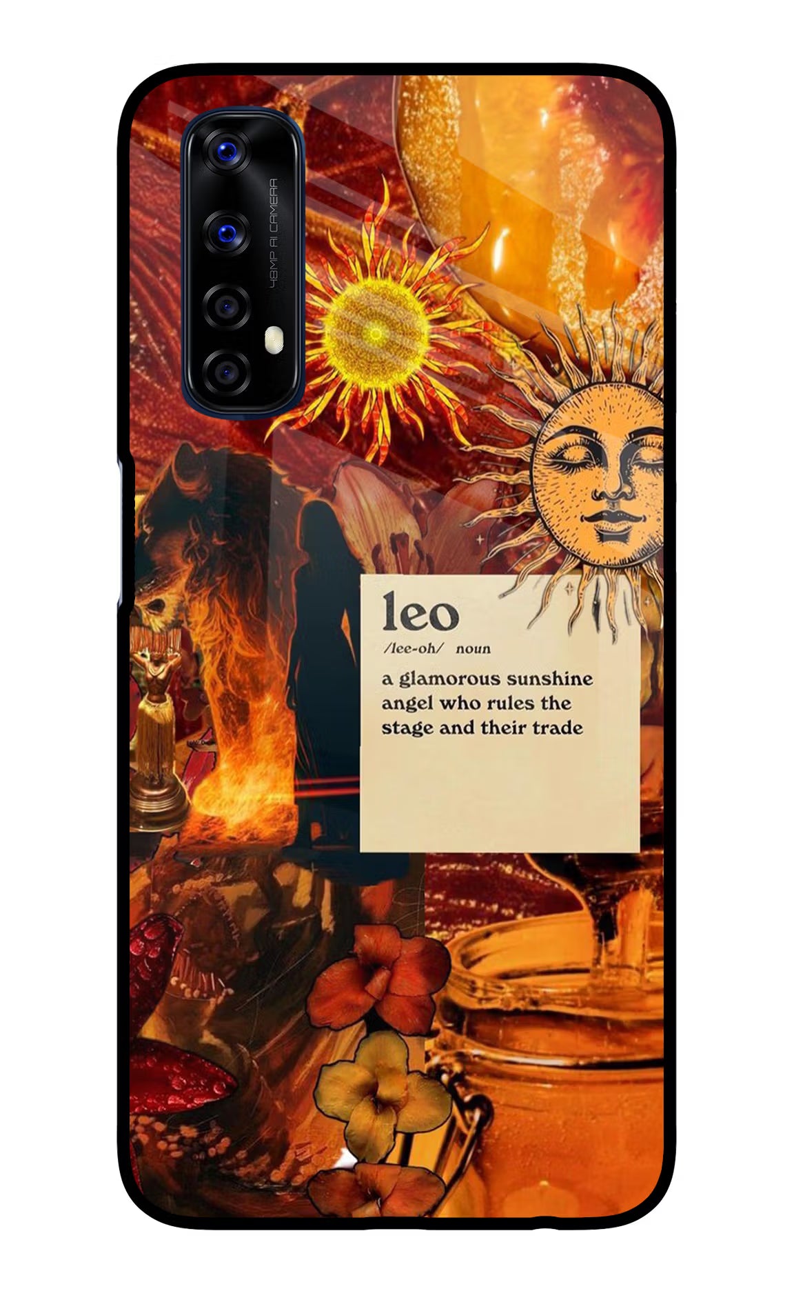 Leo Zodiac Realme 7/Narzo 20 Pro Glass Case Back Cover by Casekaro