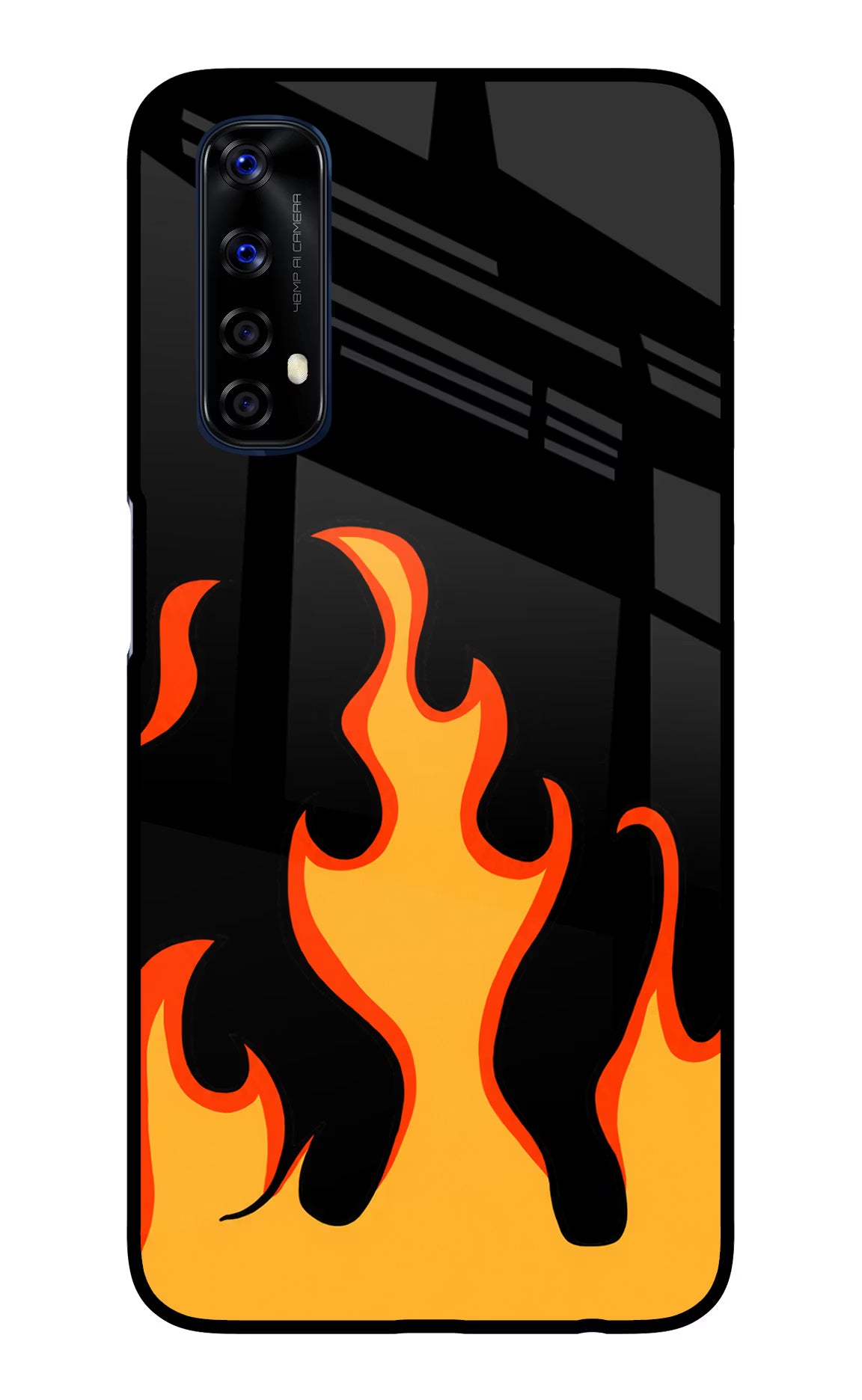 Fired Up – Black Realme 7/Narzo 20 Pro Glass Case