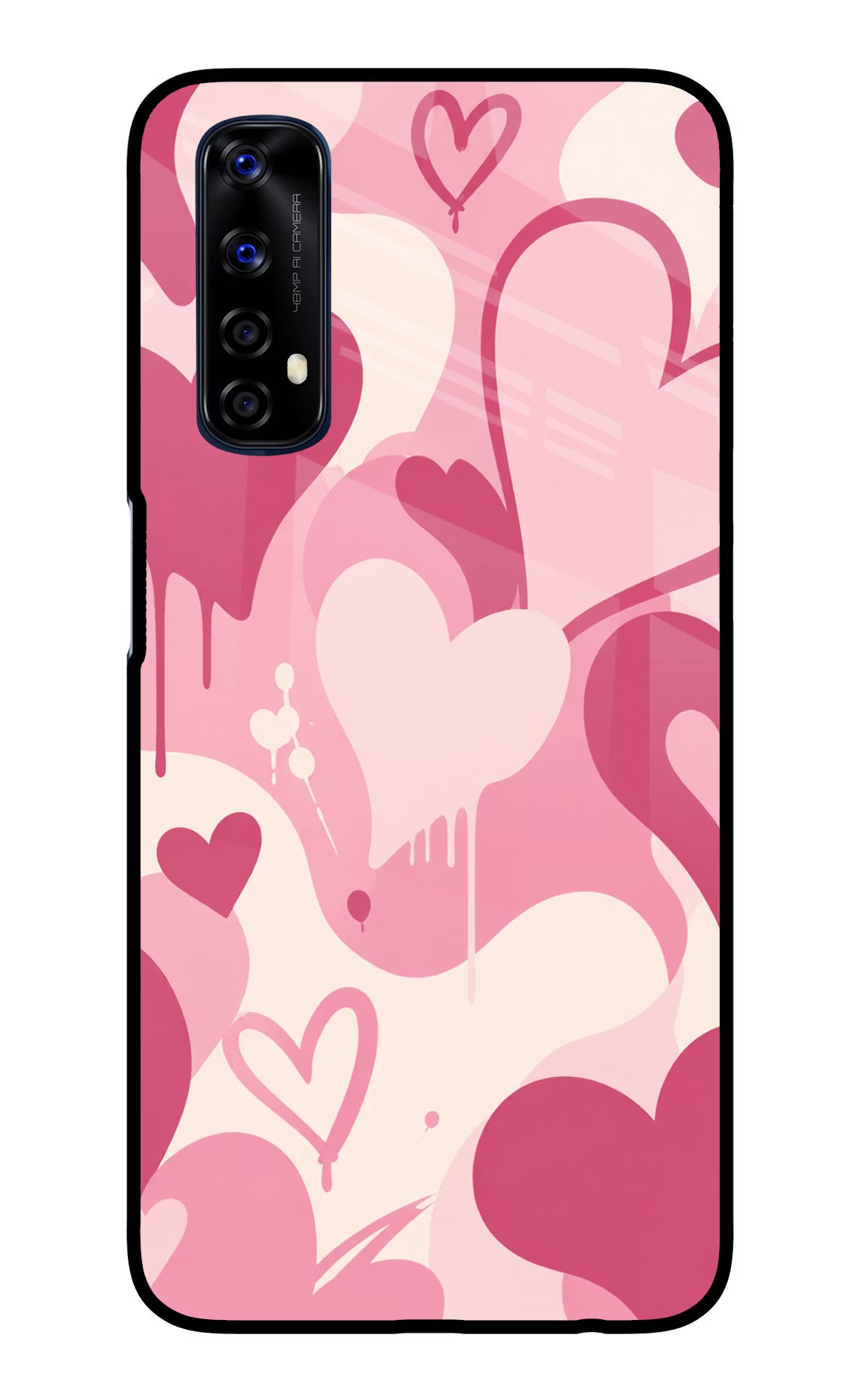 Hearty case Realme 7/Narzo 20 Pro Glass Case Back Cover by Casekaro