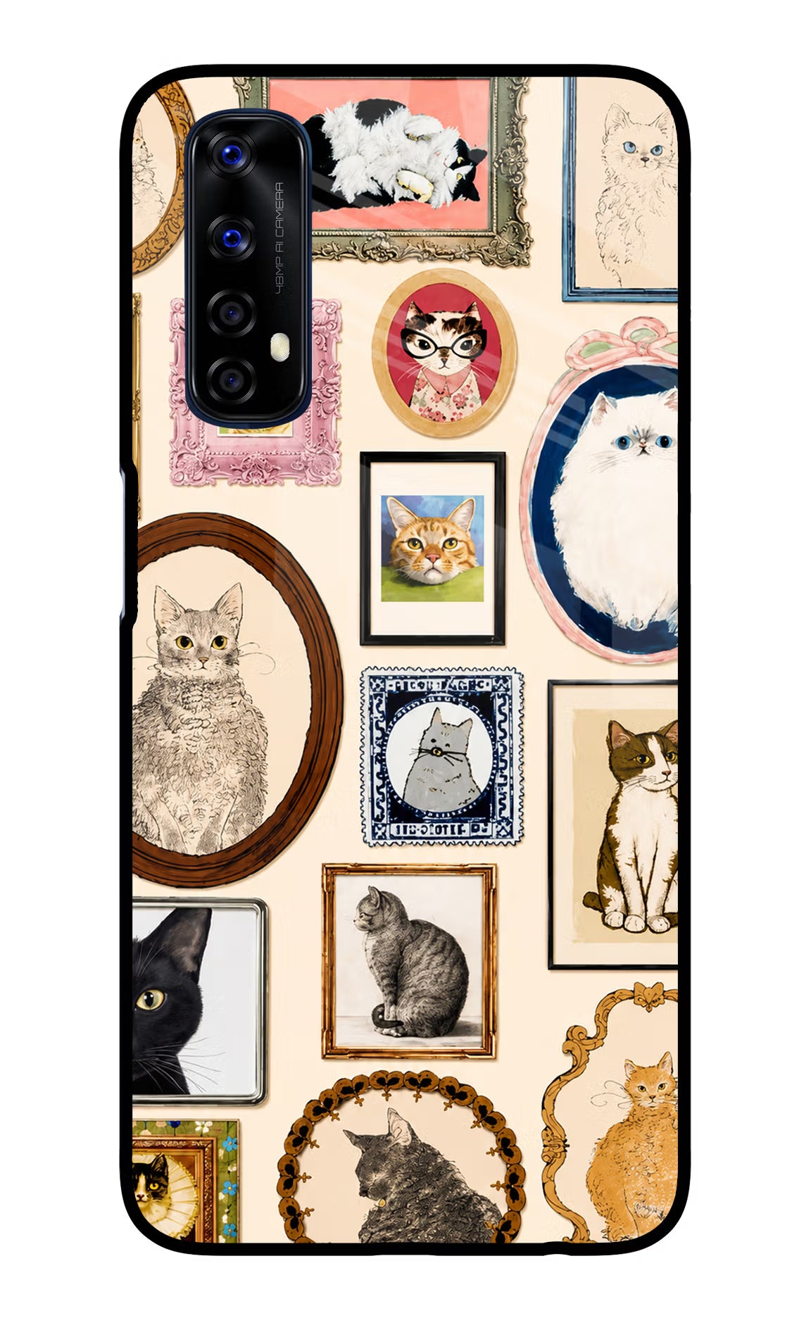 Mirror Cats Realme 7/Narzo 20 Pro Glass Case