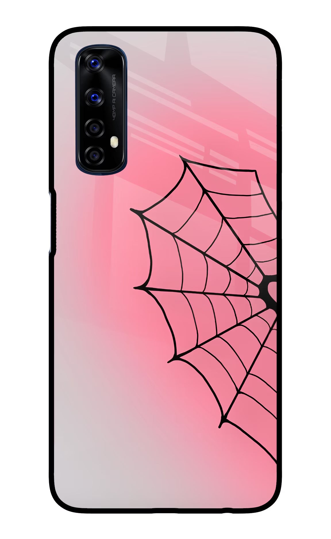 Pink Web Realme 7/Narzo 20 Pro Glass Case