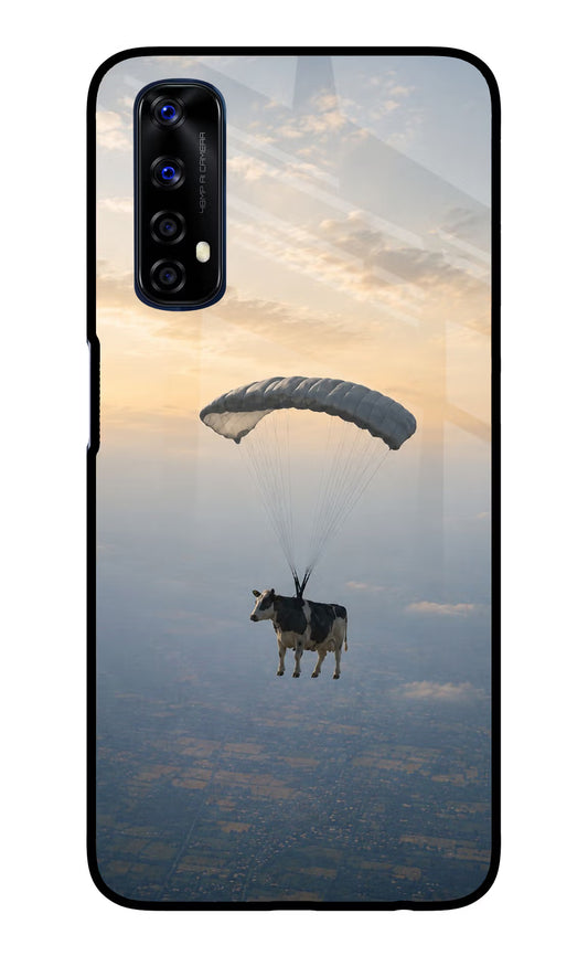 Skydiving Cow Realme 7/Narzo 20 Pro Glass Case