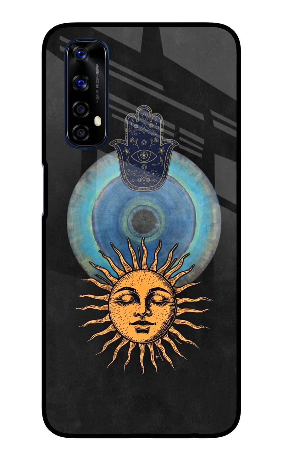 Divine Sun Realme 7/Narzo 20 Pro Back Cover, Glass case