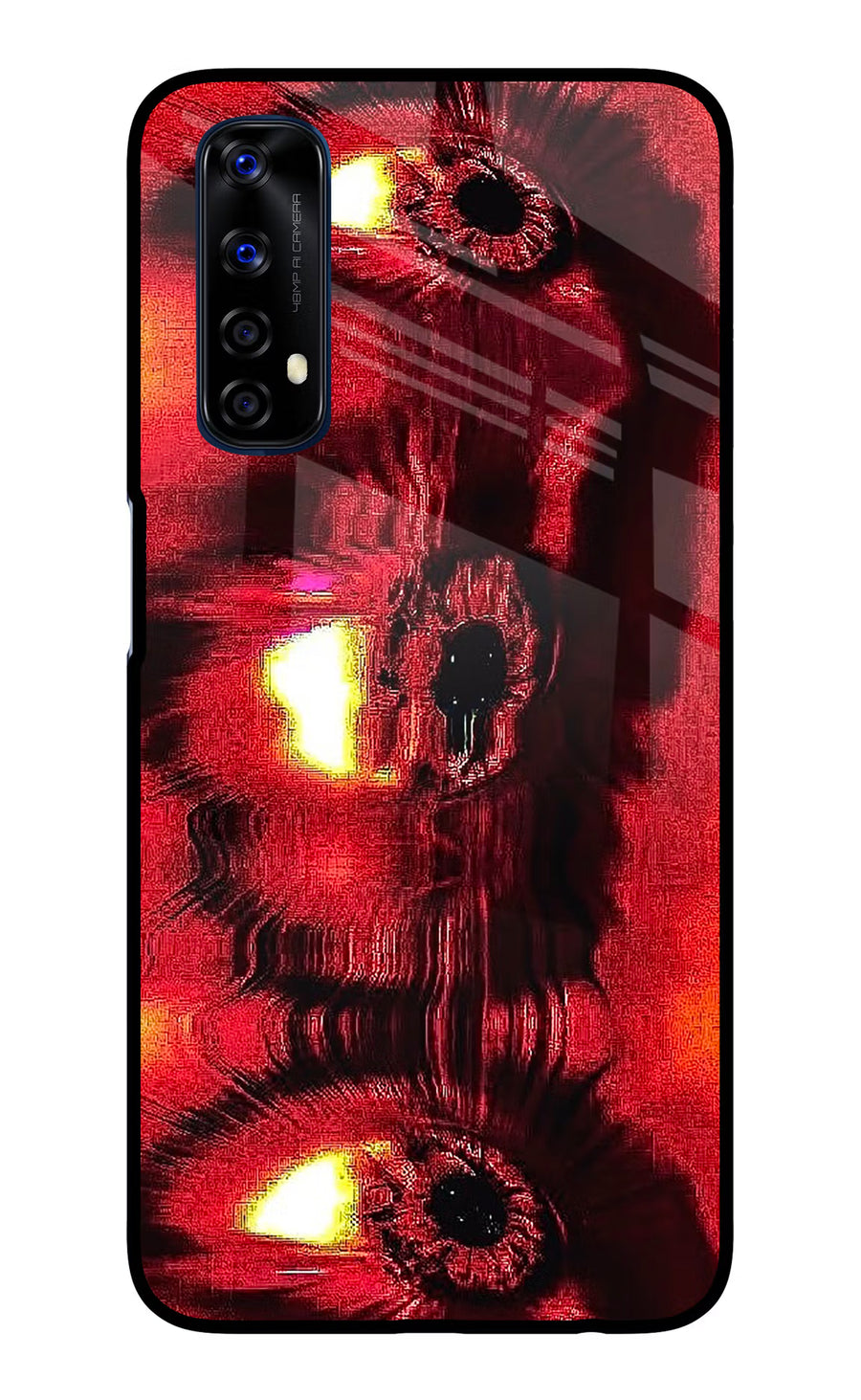 Fire Eye Realme 7/Narzo 20 Pro Back Cover, Glass case