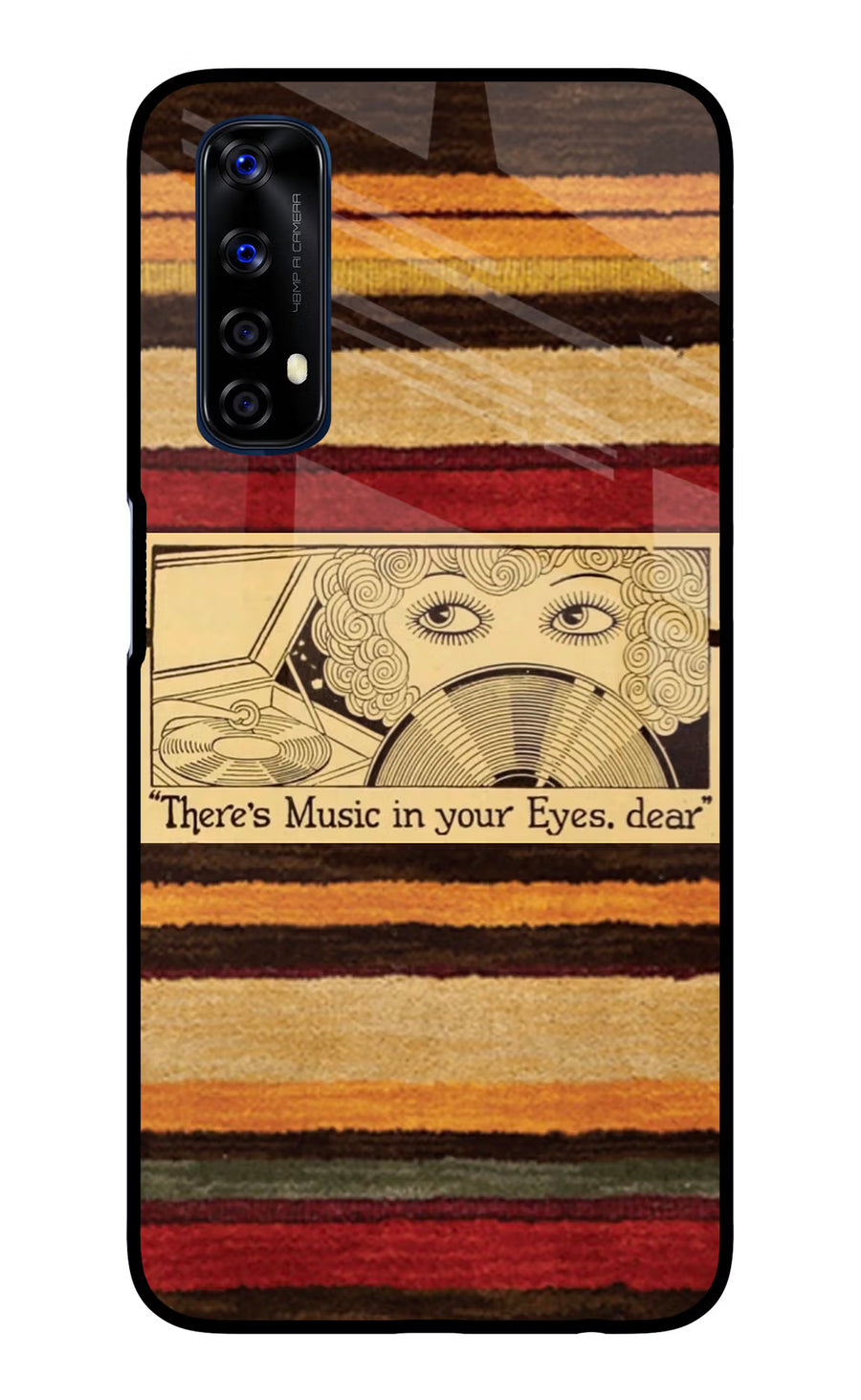 Vinyl Stripes Realme 7/Narzo 20 Pro Back Cover, Glass case