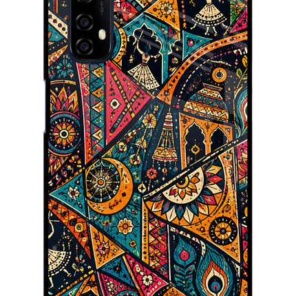 Folk Print Realme 7/Narzo 20 Pro Glass Case