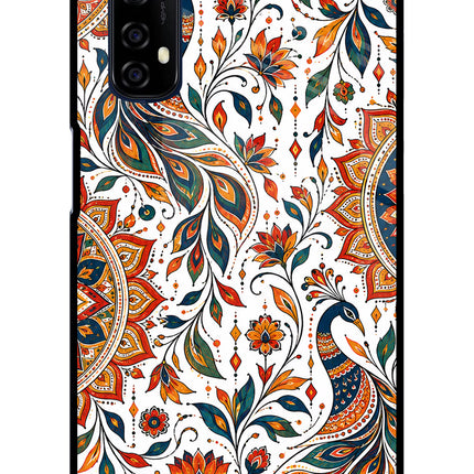 White Mayura Realme 7/Narzo 20 Pro Glass Case