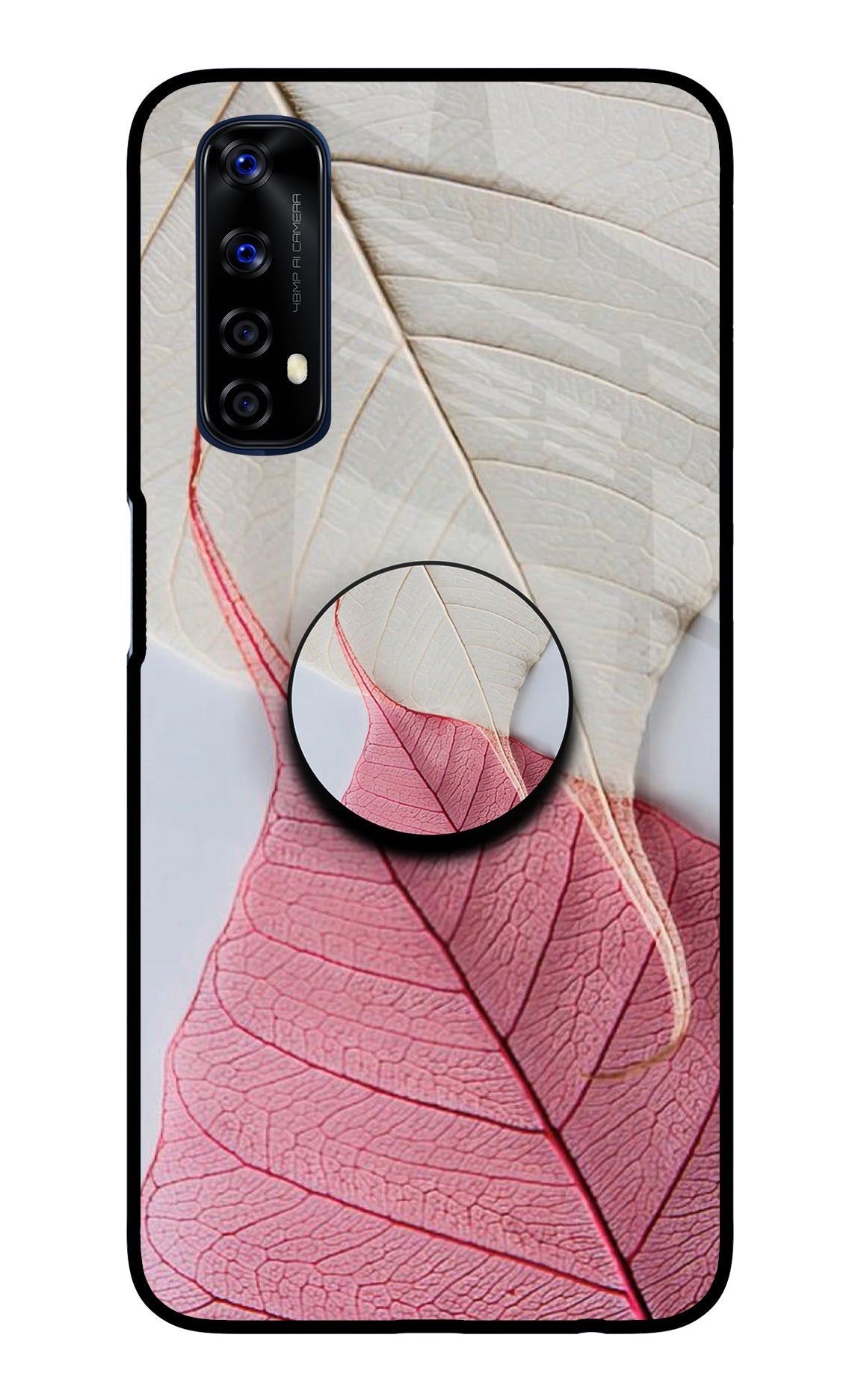 White Pink Leaf Realme 7/Narzo 20 Pro Pop Case