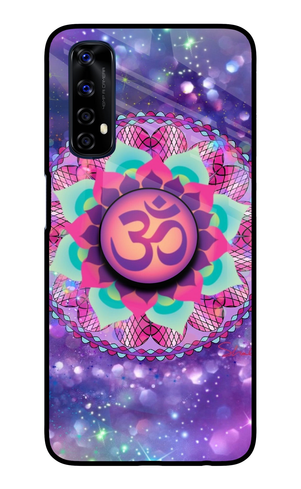 Om Purple Realme 7/Narzo 20 Pro Glass Case