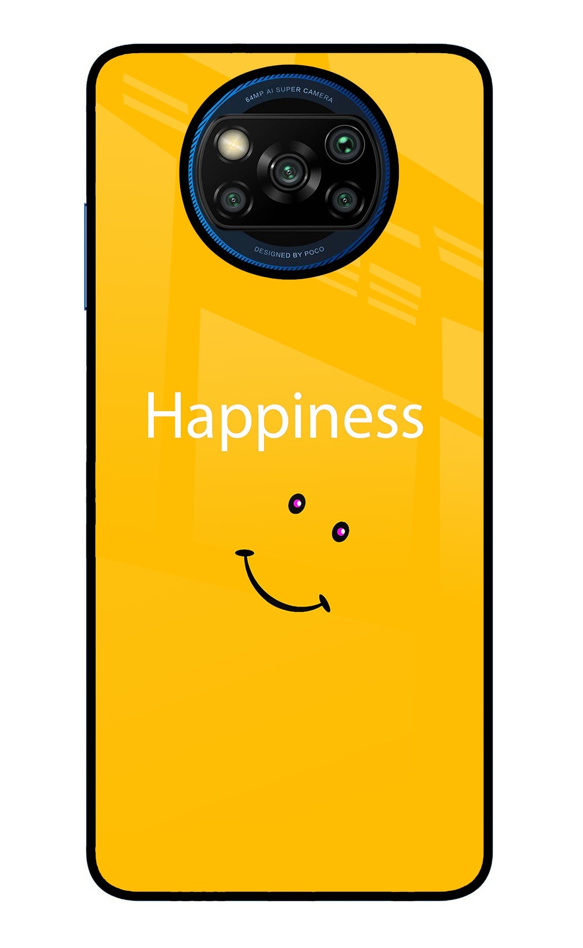 Happiness With Smiley Poco X3/X3 Pro Glass Case