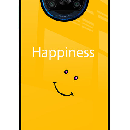 Happiness With Smiley Poco X3/X3 Pro Glass Case