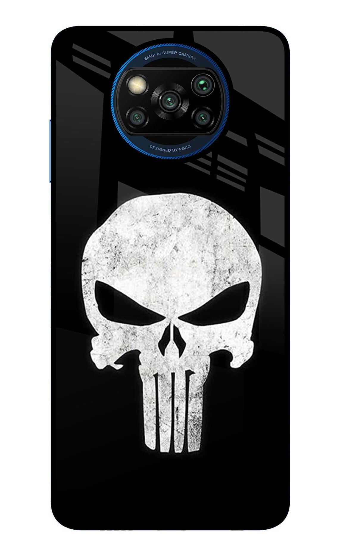 Punisher Skull Poco X3/X3 Pro Glass Case