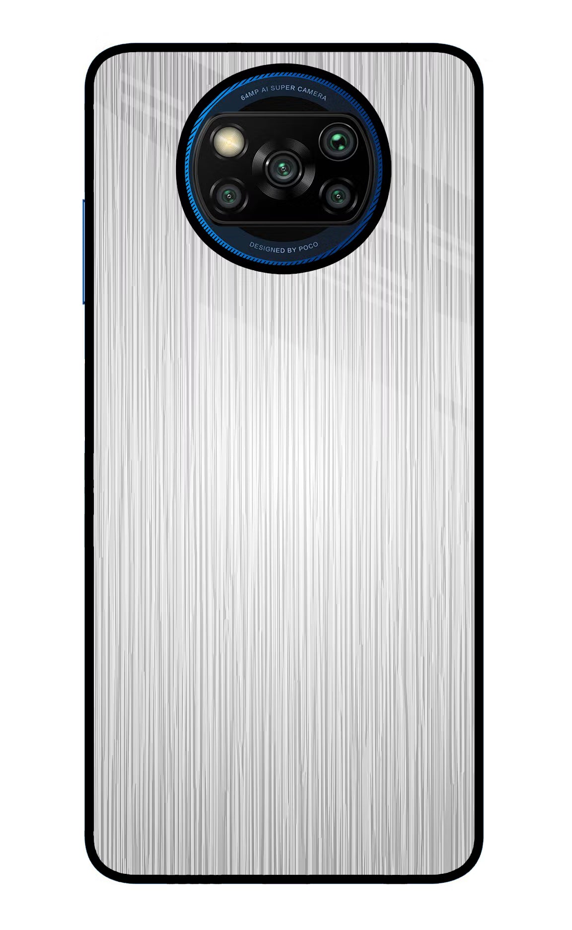 Wooden Grey Texture Poco X3/X3 Pro Glass Case Back Cover by Casekaro
