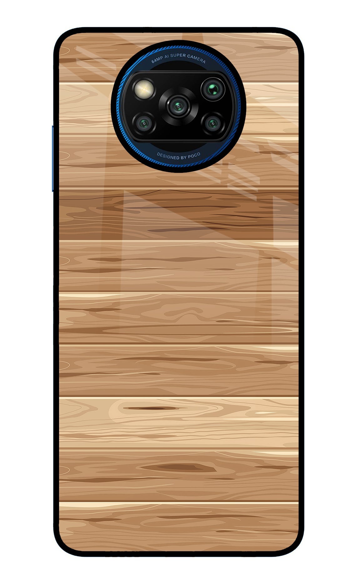 Wooden Vector Poco X3/X3 Pro Back Cover