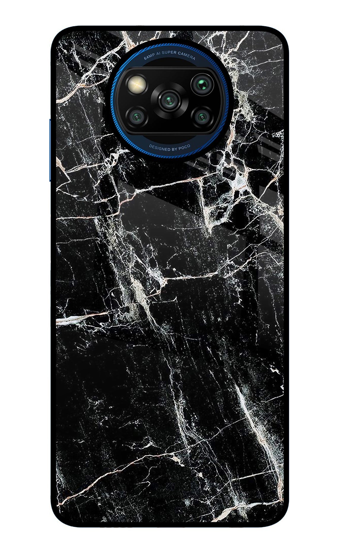 Black Marble Texture Poco X3/X3 Pro Back Cover