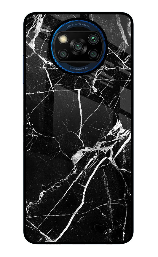Black Marble Pattern Poco X3/X3 Pro Glass Case