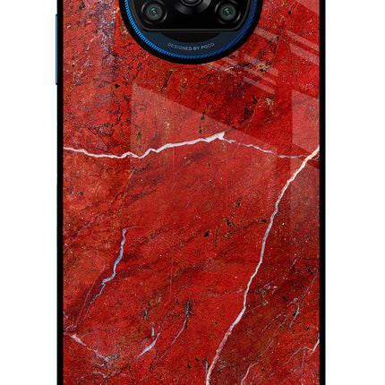 Red Marble Design Poco X3/X3 Pro Glass Case