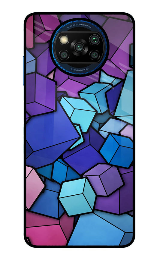 Cubic Abstract Poco X3/X3 Pro Glass Case